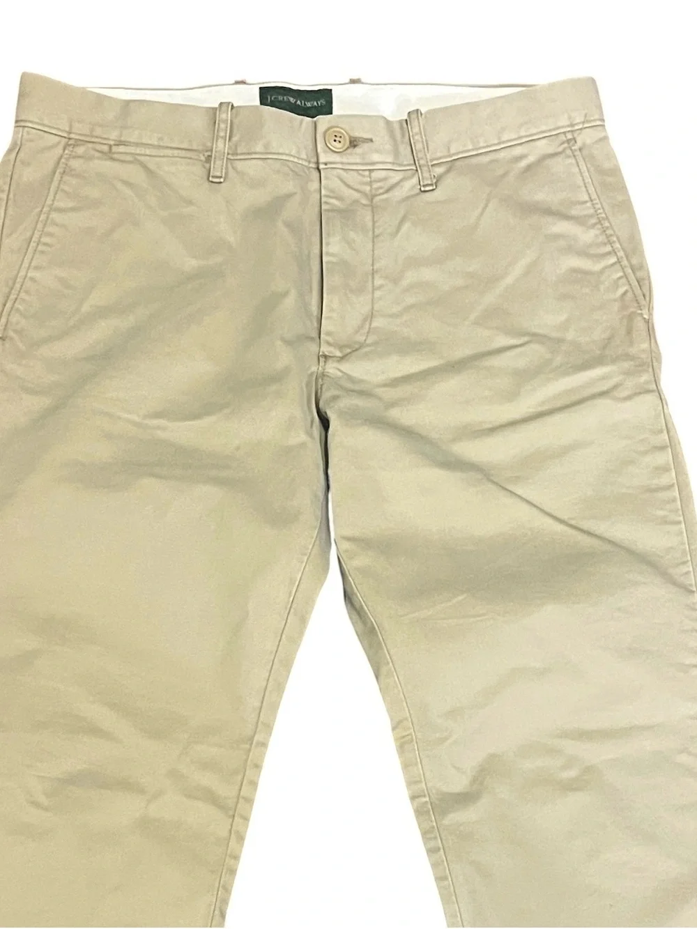 J.Crew 484 Slim Chino Pants Men’s 30x30 Khaki Tan Cotton Flat Front 30x29